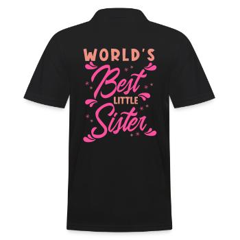 Weltbeste Schwester - Männer Poloshirt - Schwarz - Hinten - Kai (181cm)