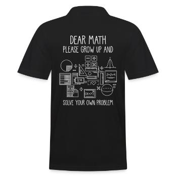 Math saying math grow up - Men's Polo Shirt - black - Back - Kai (181cm)
