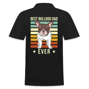 Best Bulldog Dad ever - Men's Polo Shirt - black - Back - Kai (181cm)
