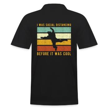Skydiver skydiving - Men's Polo Shirt - black - Back - Kai (181cm)