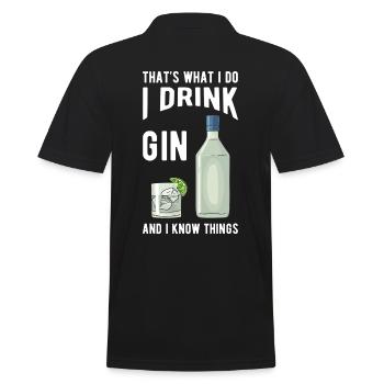 Gin disant cadeaux de gin - Polo Homme - noir - Dos - Kai (181cm)
