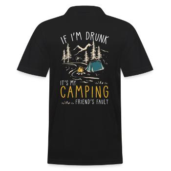 Camping Camper Spruch lustig Geschenk - Männer Poloshirt - Schwarz - Hinten - Kai (181cm)
