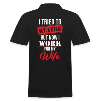 Rentner Geschenk Spruch lustig Rente - Männer Poloshirt - Schwarz - Hinten - Kai (181cm)