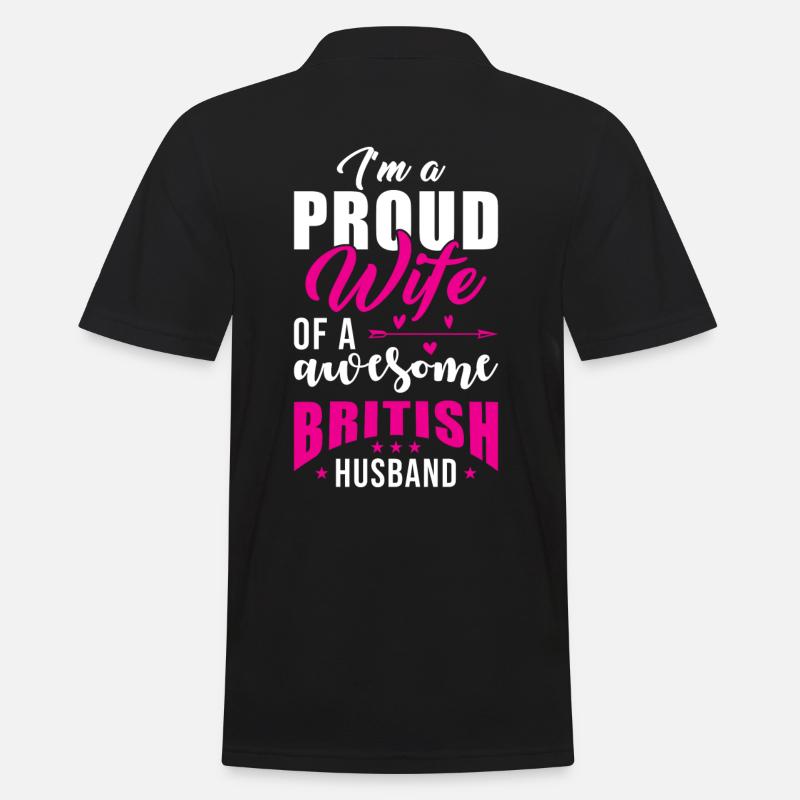Englischer Ehemann England Ehemann - Männer Poloshirt - Schwarz