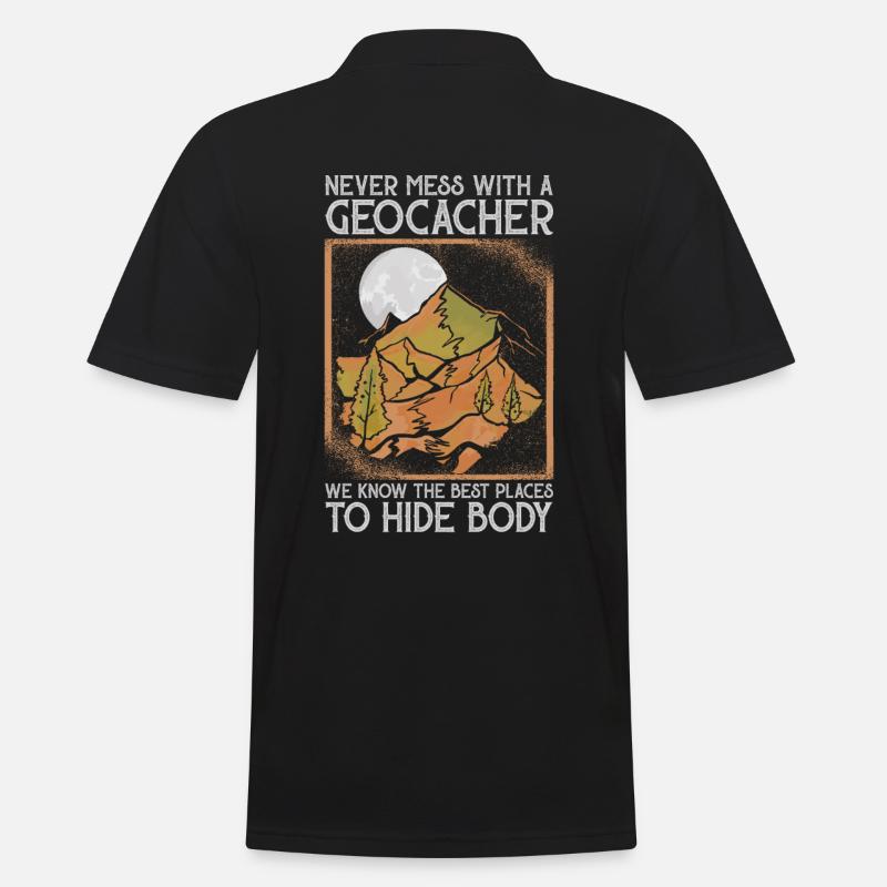 Geocaching Geo Caching Geocacher - Männer Poloshirt - Schwarz