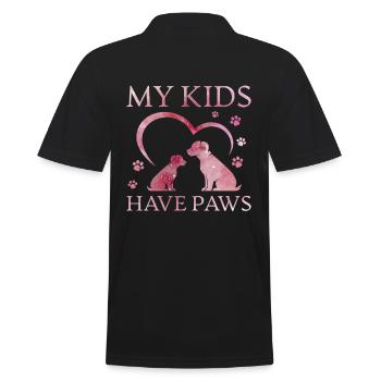 Chiens Maman Manma de chien rengaine - Polo Homme - noir - Dos - Kai (181cm)