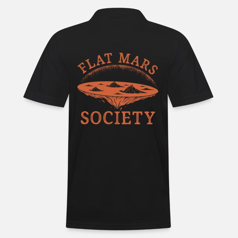 Flat Mars Society - Männer Poloshirt - Schwarz