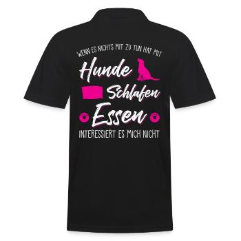Hund Spruch Hunde Geschenk Hundehalter - Männer Poloshirt - Schwarz - Hinten - Kai (181cm)