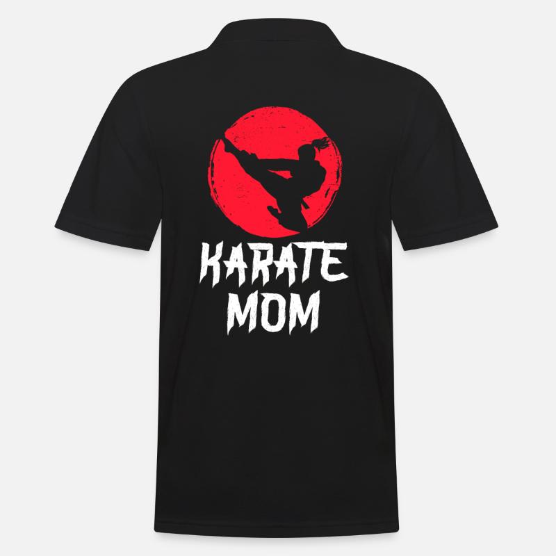 Karate Mom - Männer Poloshirt - Schwarz