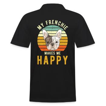 Frenchie Cadeau de bouledogue française - Polo Homme - noir - Dos - Kai (181cm)