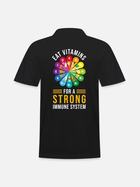 Healthy Eating Vitamins - Men's Polo Shirt - black