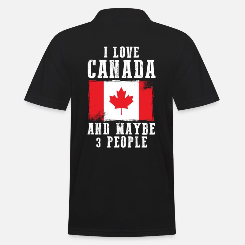 Drapeau du Canada Drapeau - Polo Homme - noir