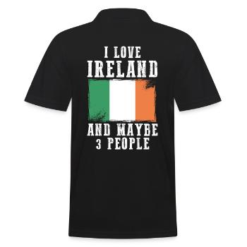 Irlande Drapeau Irlandais Irlandais Drôles de phrases - Polo Homme - noir - Dos - Kai (181cm)
