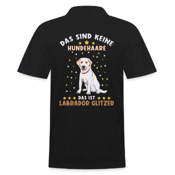 Labrador Glitzer - Männer Poloshirt - Schwarz - Hinten - Kai (181cm)