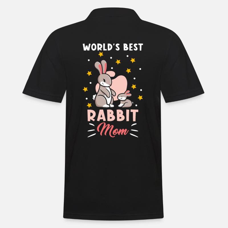 Hasen Mama - Männer Poloshirt - Schwarz