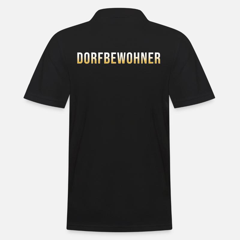 Dorf Dorfbewohner - Männer Poloshirt - Schwarz