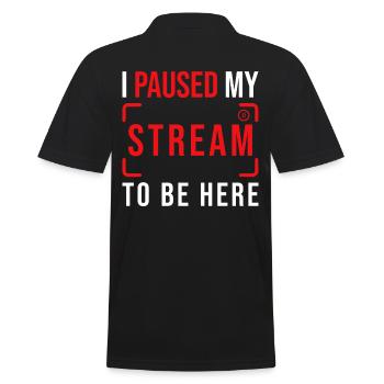 Streamer Streaming Livestream Geschenk - Männer Poloshirt - Schwarz - Hinten - Kai (181cm)