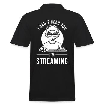 Streamer Streaming Spruch lustig - Männer Poloshirt - Schwarz - Hinten - Kai (181cm)