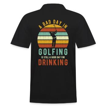 Golf Spruch lustig Golfer Geschenk - Männer Poloshirt - Schwarz - Hinten - Kai (181cm)