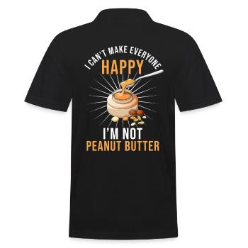 Erdnussbutter - Männer Poloshirt - Schwarz - Hinten - Kai (181cm)