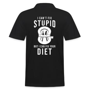 Nutrition consultant Dietitian - Men's Polo Shirt - black - Back - Kai (181cm)