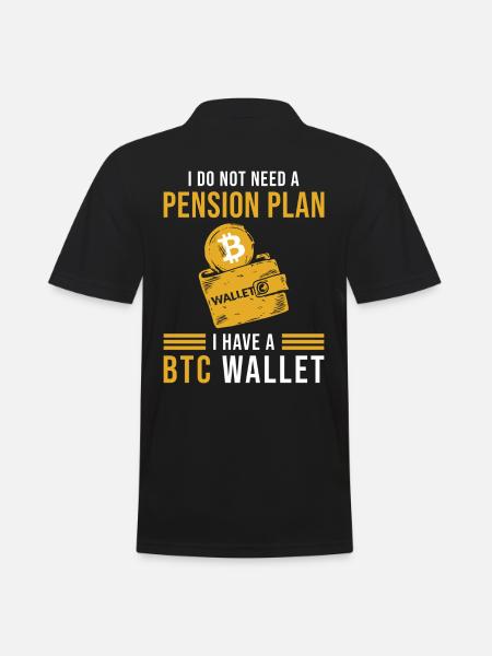 BTC Bitcoin Wallet Saying - Men's Polo Shirt - black