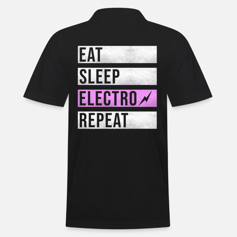 Techno Musik Electro Raver - Männer Poloshirt - Schwarz