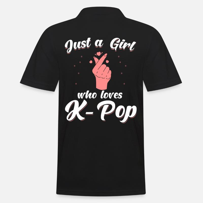 Kpop K-Pop Spruch lustig - Männer Poloshirt - Schwarz