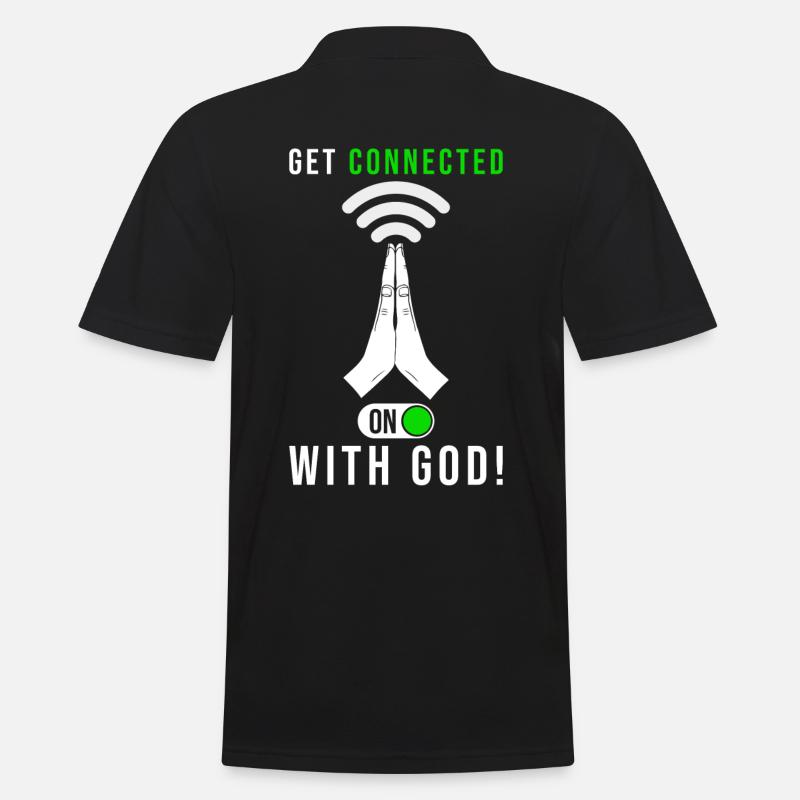Christen Christlich Gott Spruch - Männer Poloshirt - Schwarz