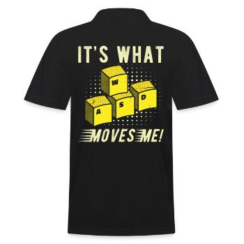 Gamer Geschenk Computer PC Gaming - Männer Poloshirt - Schwarz - Hinten - Kai (181cm)