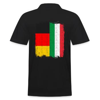 German Italian Flag - Men's Polo Shirt - black - Back - Kai (181cm)