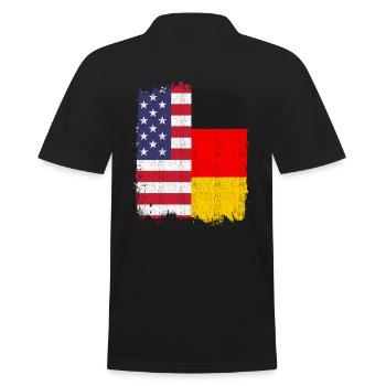 German American Us Flag Germany - Men's Polo Shirt - black - Back - Kai (181cm)