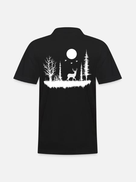 Forest Nature Wilderness - Men's Polo Shirt - black