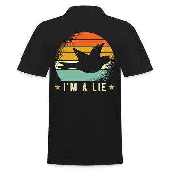 Birds Lie Meme - Polo Homme - noir - Dos - Kai (181cm)
