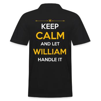 William Namen Geschenk - Männer Poloshirt - Schwarz - Hinten - Kai (181cm)