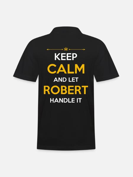 Robert Name Gift - Men's Polo Shirt - black
