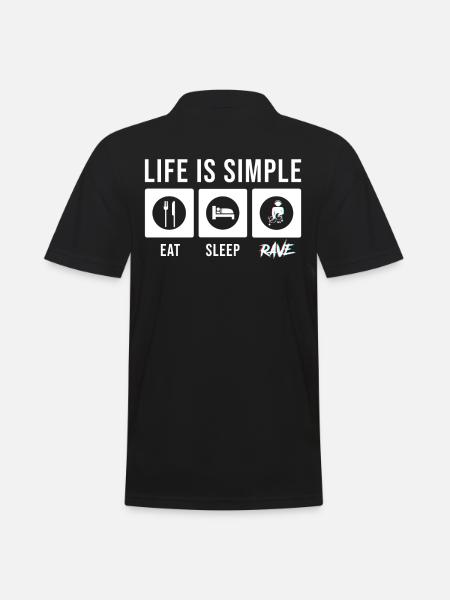 Rave Raver Techno Electro Musique - Polo Homme - noir