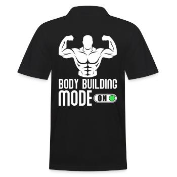 Bodybuilder Body building - Polo Homme - noir - Dos - Kai (181cm)
