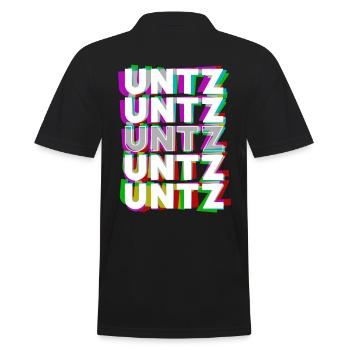 Untz Untz Untz Techno Raver - Männer Poloshirt - Schwarz - Hinten - Kai (181cm)