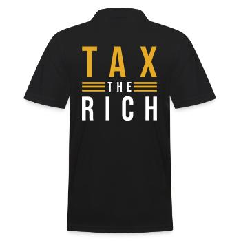 Tax the Rich - Polo Homme - noir - Dos - Kai (181cm)