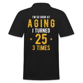 75 anniversaire cadeau sort drôle - Polo Homme - noir - Dos - Kai (181cm)