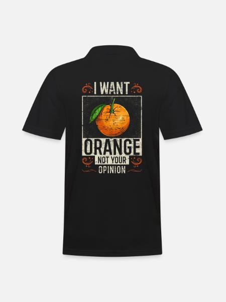 Orange rengaine drôle - Polo Homme - noir