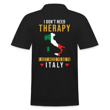 Italien Urlaub Spruch lustig - Männer Poloshirt - Schwarz - Hinten - Kai (181cm)