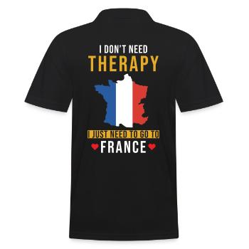 France vacances rengaine drôle - Polo Homme - noir - Dos - Kai (181cm)