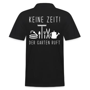 Garten Ruft - Männer Poloshirt - Schwarz - Hinten - Kai (181cm)