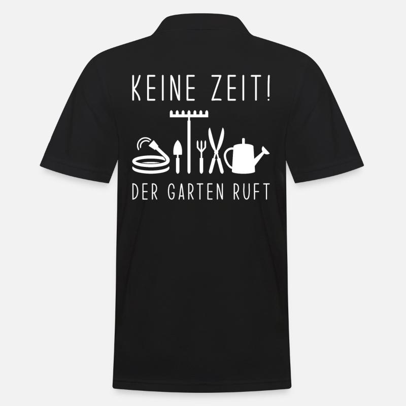 Garten Ruft - Männer Poloshirt - Schwarz