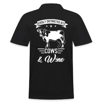 Vaches Rengaine - Polo Homme - noir - Dos - Kai (181cm)