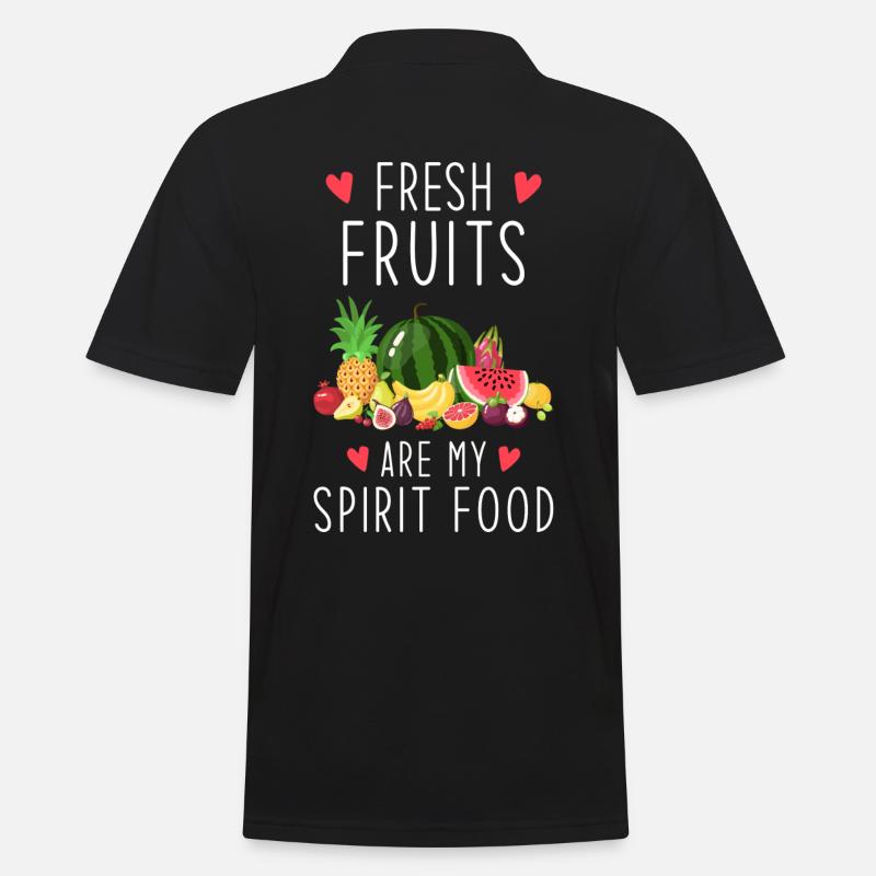 Früchte Frucht Spruch - Männer Poloshirt - Schwarz