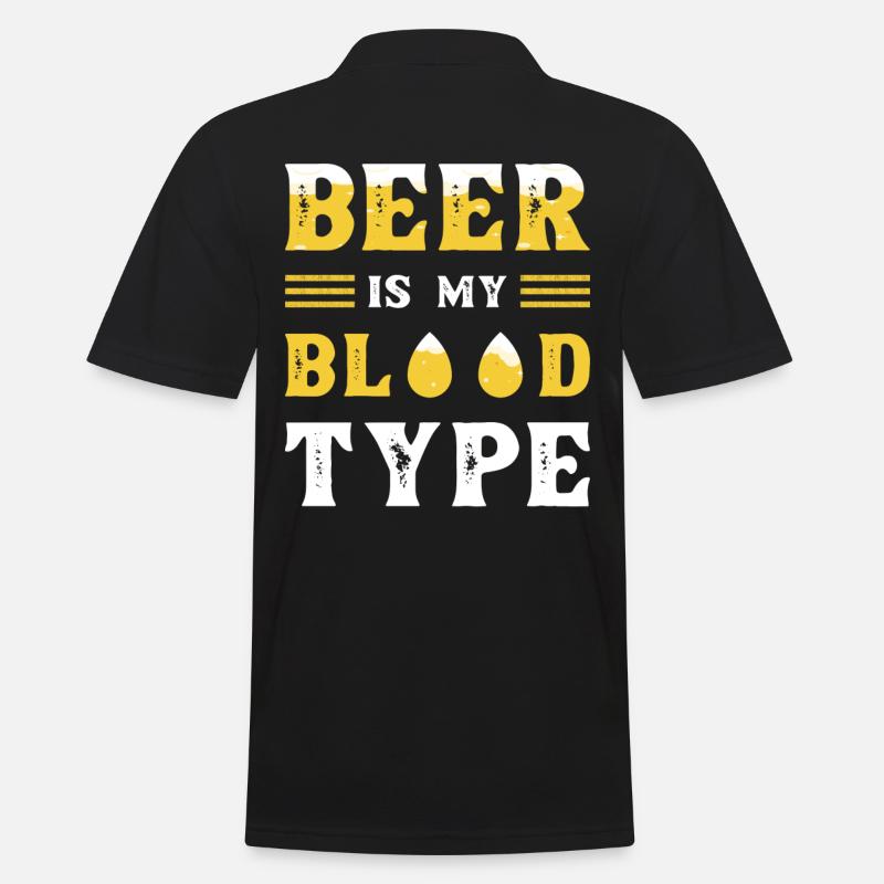 Bier Blutgruppe Bier - Männer Poloshirt - Schwarz