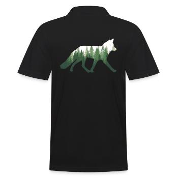 Renard nature forêt - Polo Homme - noir - Dos - Kai (181cm)
